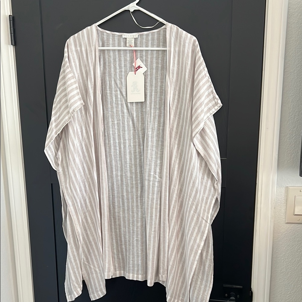 Lightweight Striped Kimono Cardigan